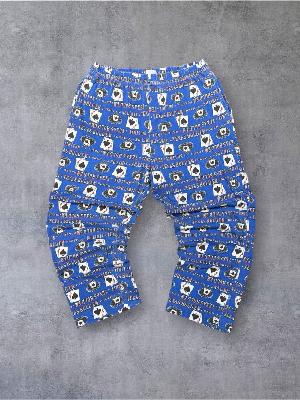 Blue Poker Print Pajama Pants